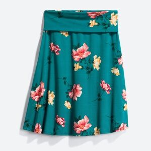 Floral Teal Skirt
